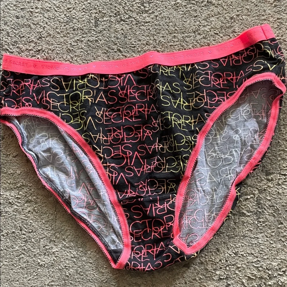 Victoria Secret Multicolor three pair highleg briefs panty Set Sz L - Picture 5 of 11